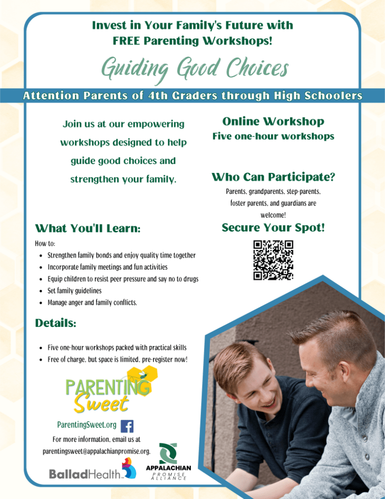 Invest in your family's future with free parenting workshops! Guiding Good Choices - Attention parents of 4th graders through high schoolers.