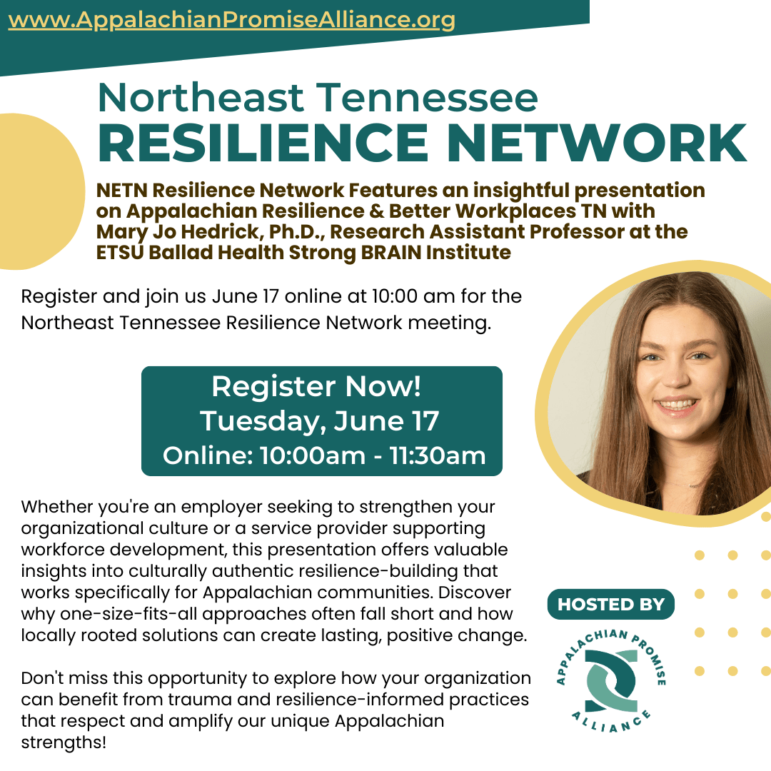 Northeast Tennessee Resilience Network Meeting - Register Now!